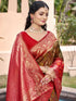 Deeva Sarees Brown Silk Saree